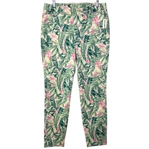 NWT Old Navy Printed Pixie Multiprint floral tropical pants women’s 10 T